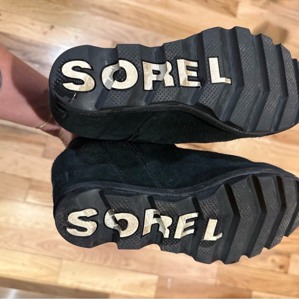 Sorel Joan of Arctic wedge boot - black suede